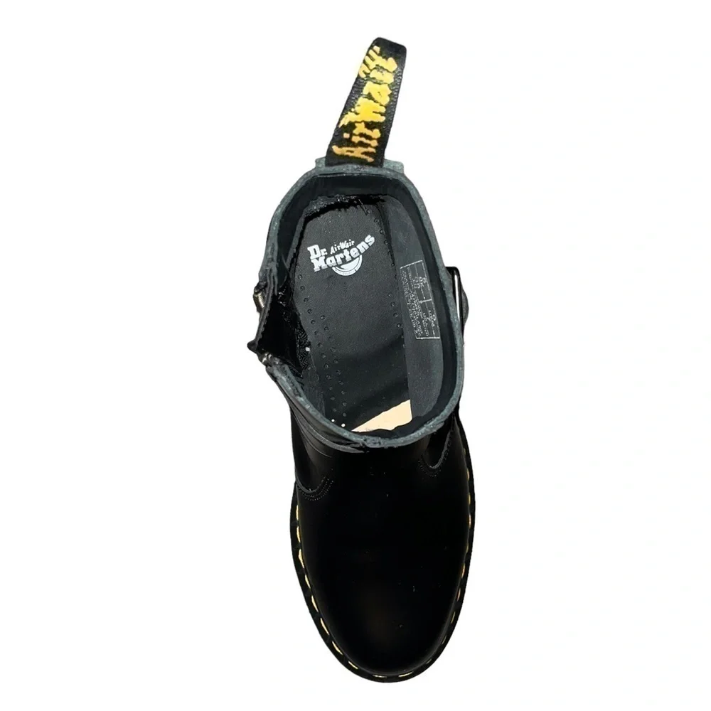 NWT! DR MARTENS JAIMES LEATHER HARNESS CHELSEA ANKLE BOOTS IN CLASSIC BLACK SZ 7